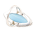 Chalcedony cocktail ring, 'Sky Royal' - Marquise Bezel Set Blue Chalcedony Cabochon Cocktail Ring