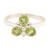 Peridot cocktail ring, 'August Leaves' - Peridot Cluster Sterling Silver Cocktail Ring (image 2a) thumbail