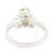 Peridot cocktail ring, 'August Leaves' - Peridot Cluster Sterling Silver Cocktail Ring (image 2d) thumbail