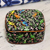 Featured review for Papier mache decorative box, Chirping Birds