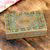 Decorative papier mache box, 'Floral Glory' - Hand Painted Decorative Floral Box thumbail