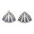 Pendientes colgantes de plata de ley - Pendientes colgantes triangulares de plata de ley hechos a mano