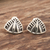 Sterling silver drop earrings, 'Pyramid Song' - Handmade Sterling Silver Triangle Drop Earrings (image 2b) thumbail