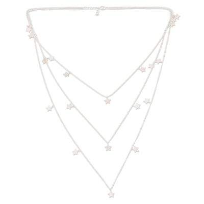 Charm-Halskette aus Sterlingsilber - Handgefertigte Halskette mit Sternanhänger aus Sterlingsilber
