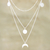 Halskette mit Anhänger aus Sterlingsilber - Handgefertigte Halskette mit Halbmond-Anhänger aus Sterlingsilber