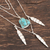 Halskette mit Anhänger aus Sterlingsilber - Handgefertigte Halskette mit Anhänger aus Sterlingsilber mit Blattmotiv
