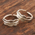 Sterling silver toe rings, 'Laureate' (pair) - Hand Made Sterling Silver Leaf-Themed Toe Rings (Pair) thumbail