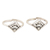 Sterling silver toe rings, 'Diamond Tiara' (pair) - Handmade Sterling Silver Toe Rings from India (Pair) (image 2a) thumbail