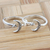 Sterling silver toe rings, 'Match Made in Heaven' (pair) - Handmade Sterling Silver Star and Moon Toe Rings (Pair) (image 2b) thumbail