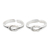 Sterling silver toe rings, 'Knot Theory' (pair) - Handmade Sterling Silver Knotted Toe Rings from India (Pair) thumbail