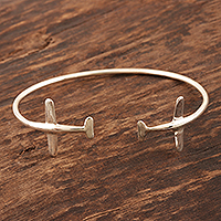 Featured review for Sterling silver cuff bracelet, Fly by Night