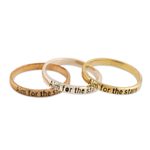 Mixed metal stacking band rings, 'Triple Wish' (set of 3) - Sterling Silver Brass and Copper Band Rings (Set of 3)