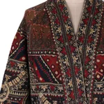 Viscose blend jacquard jacket, 'Artful Shimmer' - Floral Viscose Blend Jacquard Jacket from India