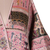 Viscose blend jacquard ruana, 'Pink Flowers' - Jacquard Geometric Viscose Blend Ruana from India (image 2f) thumbail