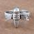 Sterling silver cocktail ring, 'Butterfly Adventure' - Hand Crafted Sterling Silver Butterfly Cocktail Ring (image 2b) thumbail