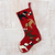 Wool felt holiday stocking, 'Christmas Canines' - Wool Felt Christmas Stocking with Dog Motif (image 2) thumbail