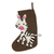 Wool felt Christmas stocking, 'Zany Zebra' - Wool Felt Christmas Stocking Zebra