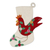 Wool felt Christmas stocking, 'Cock-a-Doodle Christmas' - Wool Felt Christmas Stocking with Rooster Motif