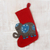 Wool Christmas stocking, 'Festive Elephant in Red' - Handmade Wool Christmas Stocking (image 2) thumbail