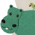 Wool felt Christmas stocking, 'Happy Hippo' - Hippo Wool Felt Christmas Stocking (image 2c) thumbail