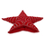 Wool Christmas tree topper, 'Red Star' - Hand Made Wool Star Christmas Tree Topper (image 2c) thumbail