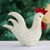Wool Christmas tree topper, 'Holiday Rooster' - Hand Made Wool Christmas Rooster Tree Topper (image 2) thumbail