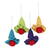 Wool felt ornaments, 'Cheerful Cherubs' (set of 4) - Handcrafted Wool Felt Cherub Ornaments Set of 4 (image 2b) thumbail