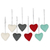 Wool felt ornaments, 'Smiling Hearts' (set of 8) - Assorted Colors Wool Felt Heart Ornaments (Set of 8) (image 2b) thumbail