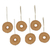 Wollfilz-Ornamente, (6er-Set) - Handgefertigte Donut-Ornamente aus Wollfilz (6er-Set)