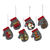 Wool ornaments, 'Spirited Christmas' (set of 6) - Hand Made Felted Christmas Tree Ornaments (Set of 6) thumbail