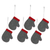 Wool ornaments, 'Spirited Christmas' (set of 6) - Hand Made Felted Christmas Tree Ornaments (Set of 6)