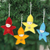 Wool felt ornaments, 'Star Babies' (set of 4) - Set of 4 Star Baby Wool Felt Ornaments (image 2) thumbail