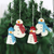 Wool ornaments, 'Snowman Greetings' (set of 4) - Hand Made Felted Snowman Christmas Tree Ornaments (Set of 4) thumbail