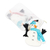 Wool ornaments, 'Snowman Greetings' (set of 4) - Hand Made Felted Snowman Christmas Tree Ornaments (Set of 4) (image 2d) thumbail