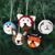 Wool felt ornaments, 'Meow-y Christmas' (set of 5) - Set of 5 Wool Felt Cat Ornaments (image 2) thumbail