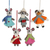 Wool felt ornaments, 'Caroling Bunnies' (set of 5) - Set of 5 Wool Felt Rabbit Caroler Ornaments (image 2a) thumbail