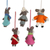 Wool felt ornaments, 'Caroling Bunnies' (set of 5) - Set of 5 Wool Felt Rabbit Caroler Ornaments (image 2b) thumbail