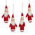 Wool felt ornaments, 'Santa Greetings' (set of 4) - Set of 4 Wool Felt Santa Ornaments thumbail