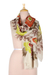 Wool shawl, 'Spring Rain' - Artisan Crafted Floral Wool Shawl from India (image 2a) thumbail