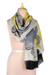 Wool shawl, 'Frosted Garden' - Hand Made Floral Wool Shawl from India (image 2a) thumbail