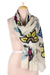 Wool shawl, 'Cloud Nine' - Hand Crafted Floral Wool Shawl from India (image 2a) thumbail
