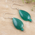 Onyx dangle earrings, 'Verdant Garden' - Handmade Onyx and Sterling Silver Dangle Earrings