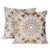 Embroidered cushion covers, 'Floral Greetings' (pair) - Hand Embroidered Polyester Velvet Cushion Covers (Pair)