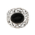 Black star diopside cocktail ring, 'Stylish Grace' - Sterling Silver Black Star Diopside Cocktail Ring