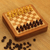 Wood travel chess set, 'Traveling with Royalty' - Hand Carved Wood Mini Travel Chess Set (image 2b) thumbail