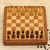 Wood travel chess set, 'Idle Hours' - Hand Crafted Acacia and Haldu Wood Chess Set thumbail