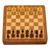 Wood travel chess set, 'Idle Hours' - Hand Crafted Acacia and Haldu Wood Chess Set (image 2a) thumbail