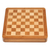 Wood travel chess set, 'Idle Hours' - Hand Crafted Acacia and Haldu Wood Chess Set