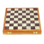 Soapstone chess set, 'Royal Charm' - Soapstone Self-Storing Chess Set from India