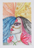 'Charismatic Beauty' - Signed Indian Watercolor Portrait on Handmade Paper thumbail